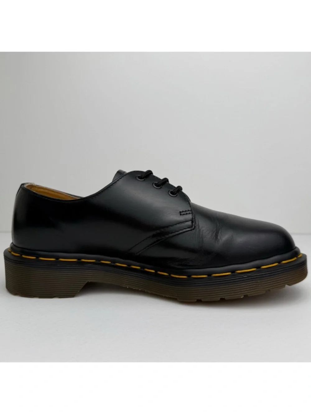 Vintage Dr. Martens England 1461 Black Smooth Leather MIE Oxfords UK 4 - Picture 6 of 16